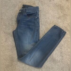 Express Blue Skinny Jeans with Faded Wash